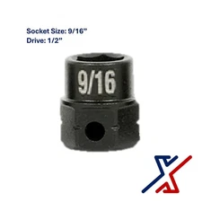 9/16"mm. x 1/2" Drive Nano Socket / Stuby Socket by X1 Tools