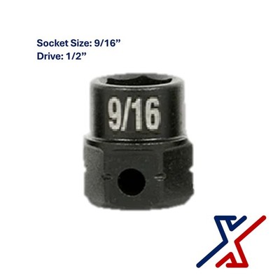 9/16''mm. x 1/2'' Drive Nano Socket / Stuby Socket by X1 Tools