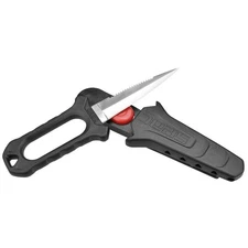 Devil, Small Dive Knife for Scuba Diving and Spearfishing, Safety Lock