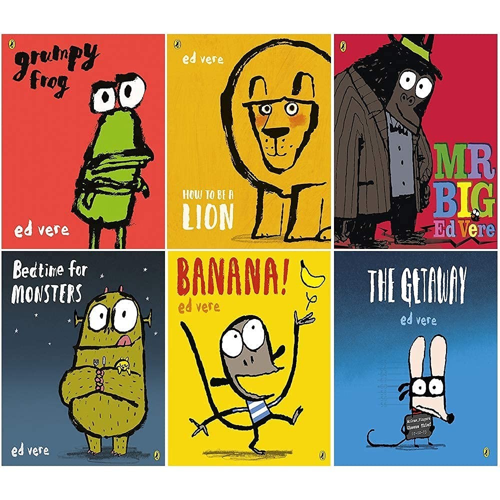 Ed Vere 6 Books Collection Set Grumpy Frog,How To Be A Lion, Mr Big,Bedtime NEW