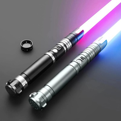 DAMIENSABER 2 Pack 4 Sound Fonts Light Sabers, RGB Heavy Dueling Light Sabers 12
