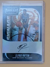 Panini 2018-19 Threads Signage Premium Elfrid Payton #17 /100 Autograph Pelicans
