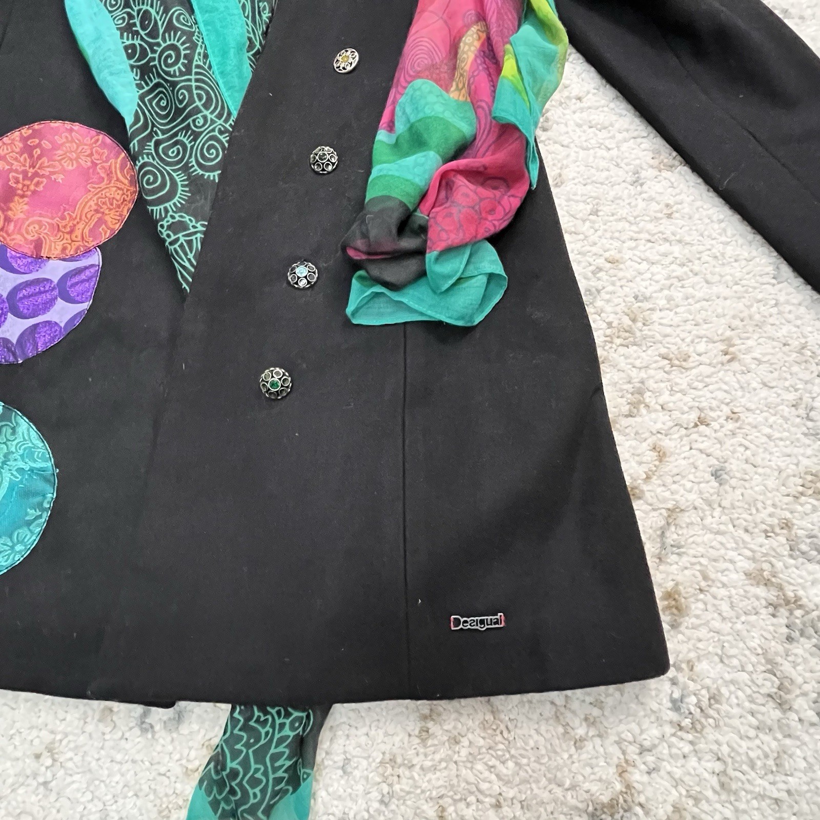 DESIGUAL Multicolor Patchwork Embroidered Womens … - image 5