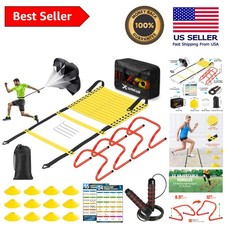 Comprehensive Agility Training Equipment Set for Kids  Adults - 20ft Ladder
