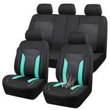 3D Air Mesh Car Seat Covers Breathable Sporty Rear Bench with Full Set Mint