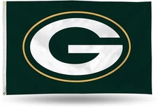 Green Bay Packers Premium 3x5 Feet Flag Banner, Logo Design, Metal Grommets,...