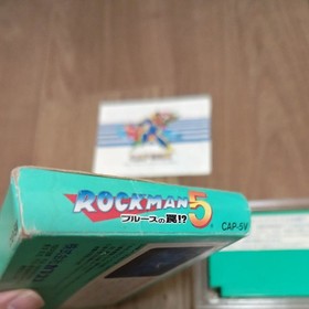Rockman 5 Blues Trap Famicom FC NES Mega Man Capcom Box Manual NTSC-J used JP