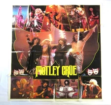 Motley Crue Vintage Poster 1985 Theatre Of Pain Era Huge Subway Size Heavy Metal