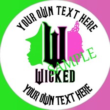 Personalised stickers Sweet cone water bottle labels For Wicked Theme Party