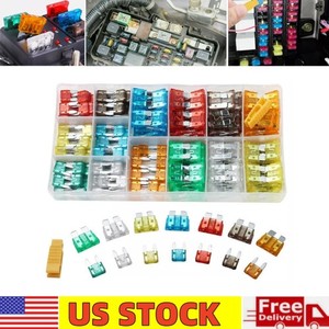 220PCS Blade Fuse Box Assortment Fuses Set For Car Truck RV SUV Boat Motorcycles