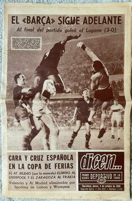 1968 FAIRS CUP LIVERPOOL v ATHLETIC BILBAO (DICEN EDITION)