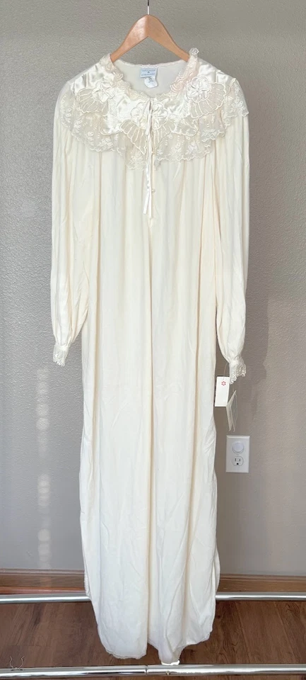 Lote de 3 PIEZAS Camisón Romántico Con Volantes Encaje Gilligan Omalley De Colección Talla L/STOCK MUERTO Foto 2 de 4