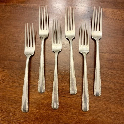 Candlelight by Towle Sterling Silver set of 6 Dinner Forks Approx 7 1/4” Vintage