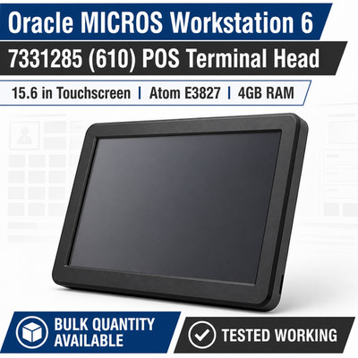 Oracle Micros Workstation 6 7331285 POS Terminal Head 15.6'' Atom E3827 4GB 610