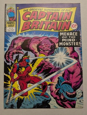 Captain Britain Comic No 34, June 1st 1977, Marvel UK.