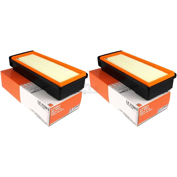 2X Mahle / Knecht Luftfilter LX 2796/1 Air Filter-image