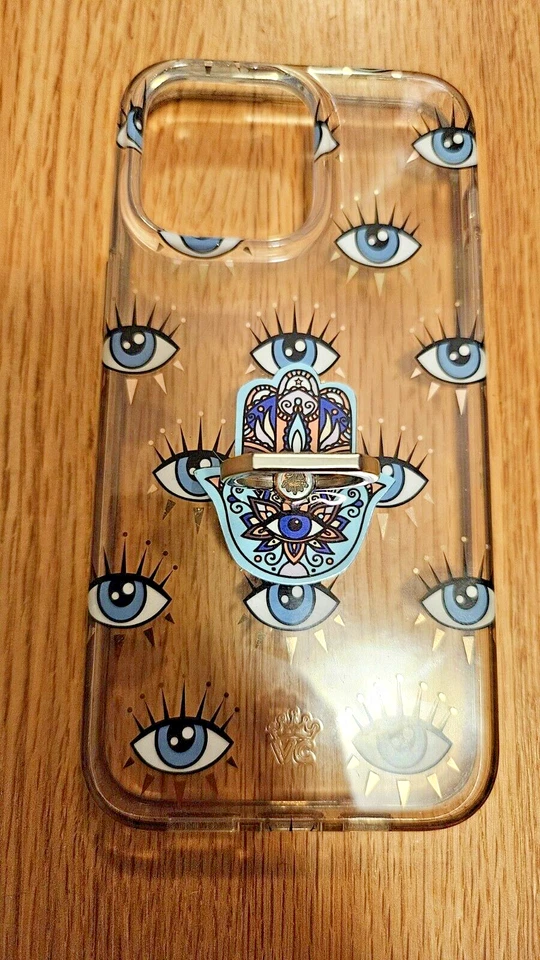 Terciopelo Caviar - Ojos - Funda iPhone 13 Pro Max con Anillo de Agarre Hamsa - Usada Foto 2 de 4