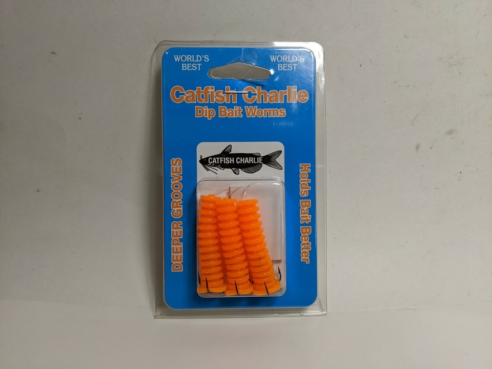 Catfish Charlie Dip Bait Soft Plastic Worms (3 Per Pack) DBG-3 | eBay
