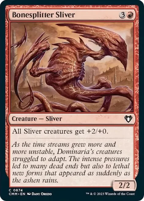 BONESPLITTER SLIVER 874 Commander Masters MTG Magic NM