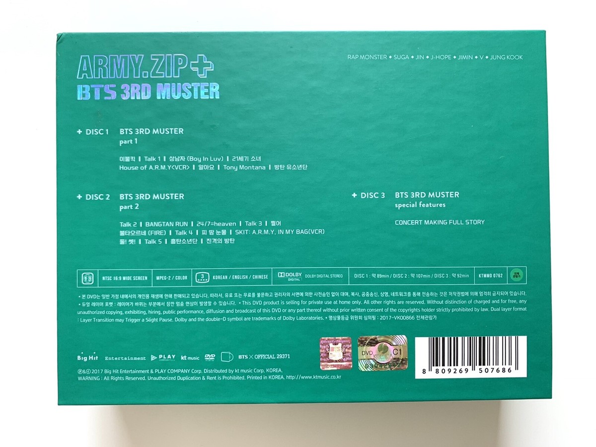 BTS 3rd Muster DVD Full Set NM (No Photo Card) | eBay