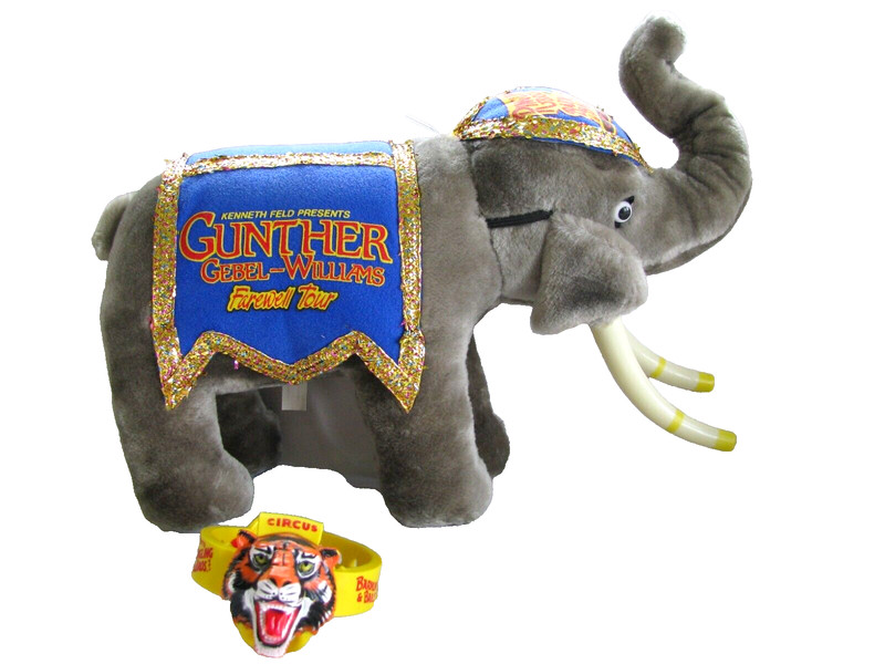 2pcGuntherGebel-Williams Farewell Tour/Ringling Bros & Barnum elephant watch1989