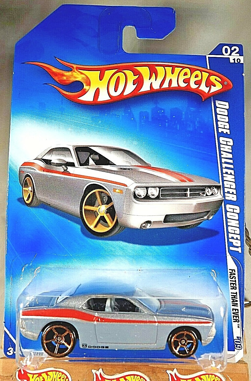 2009 Hot Wheels #128 Faster Than Ever 2/10 DODGE CHALLENGER CONCEPT Gray w/FTEsp