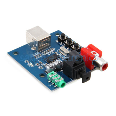PCM2704 USB DAC zu S/PDIF Soundkarte Decoder Platine 3,5 mm Analogausgang F/PC