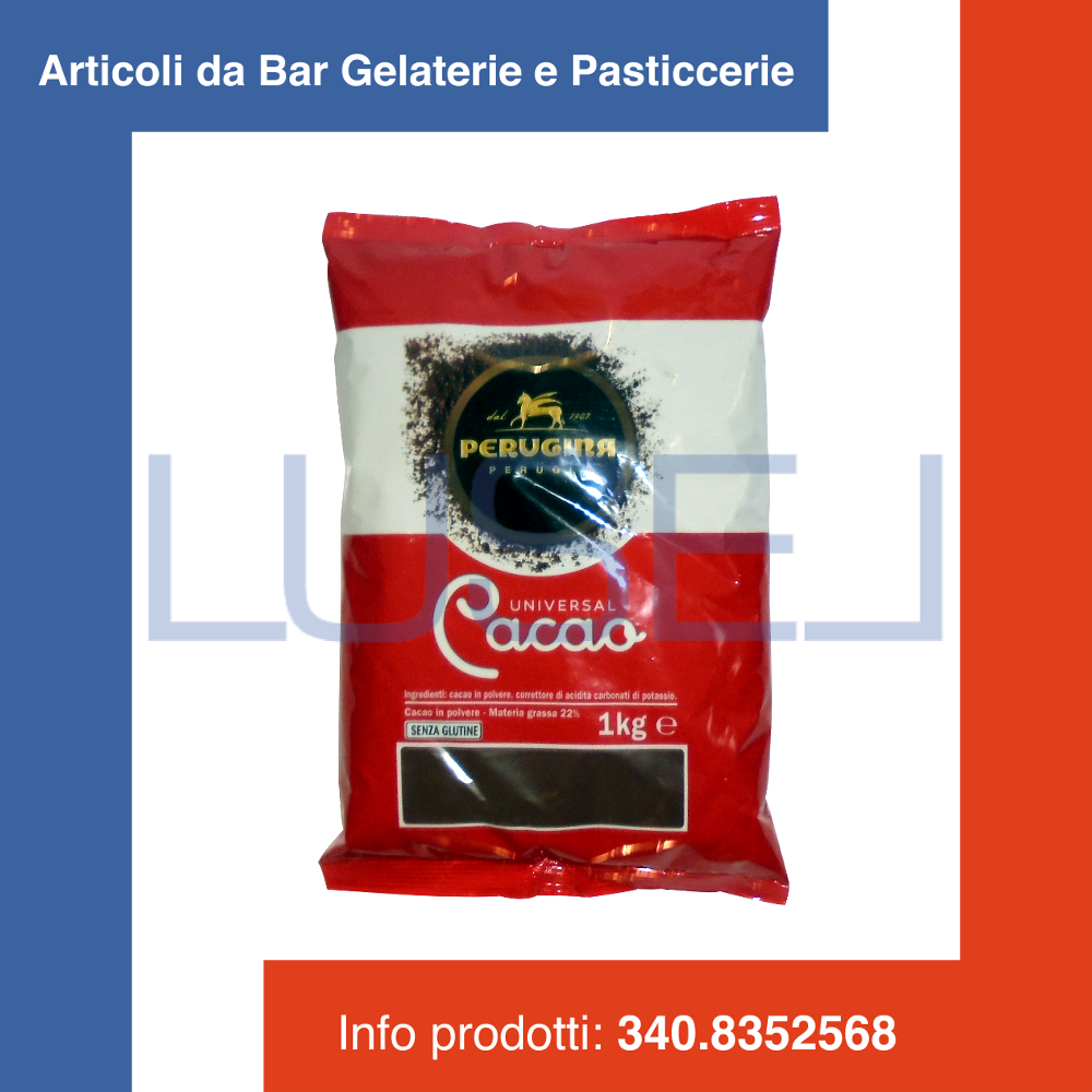 KG 2 CACAO IN POLVERE SENZA GLUTINE PER CIOCCOLATA CALDA PASTICCERIA (GR 2000)