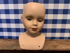 VTG Porcelain Doll Head For Custom Doll Down Cast Eyes OOAK ALT ART
