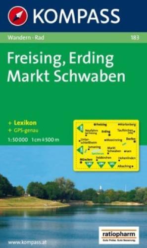 Kompass Wanderkarte 183 Freising - Erding - Markt Schwaben 1:50.000