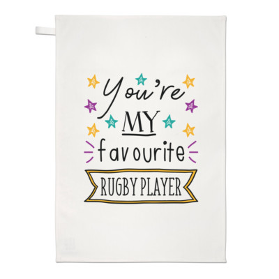 You're My Favourite Rugbyspieler Stars Geschirrtuch Geschirrtuch - lustig am besten