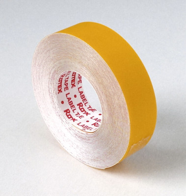 1x ROTEX Prägeband 12mm X 4m GELB / YELLOW Matt label Schriftband Embossing Tape