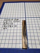 Black and White Ebony Wood turning blank 1 3/8 "x 1 3/8"x 10 " EBW56