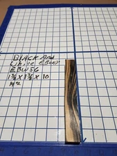 Black and White Ebony  Wood turning  blank  1 3/8 "x 1 3/8"x  10 " EBW56