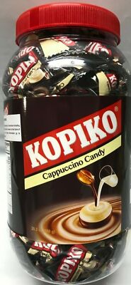 1 Jar, Kopiko Cappuccino Candy or Coffee Candy 28.2 Oz Bulk 200 Pieces of Candy