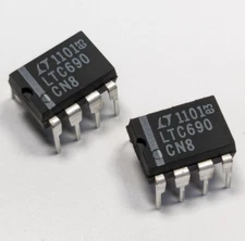 Lot of 2 LTC690 CN8 LINEAR TECH MICRO PROCESSOR SUPERVISORY RESET 4.65V DIP-8 IC