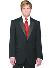 Sizes 34-64 Regular. 6-Piece Complete Tuxedo Package with Scarlet Vest  Tie