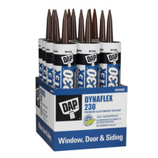 12 Pack of 10.1 Oz 18302 Dynaflex 230 Brown Premium Window, Door, and Trim Seal
