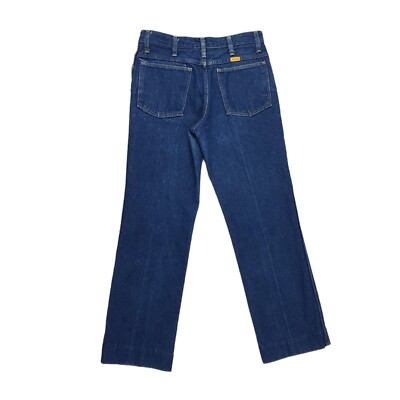Vintage Rustler Jeans Mens Sz 30x27 Dark Wash 100% Cotton Blue
