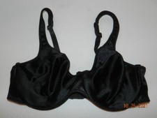 Hanes Her Way Bra underwire second skin 34C Black Style G492 unlined