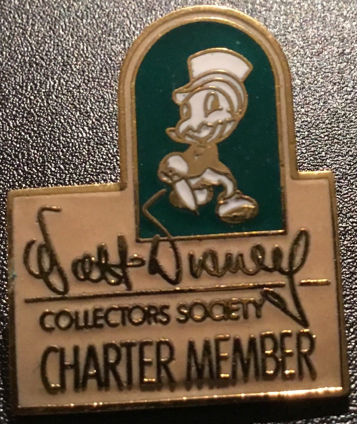  WALT DISNEY CLASSICS COLLECTION - JIMINY CRICKET CHARTER MEMBER PIN - WDCC WDCS