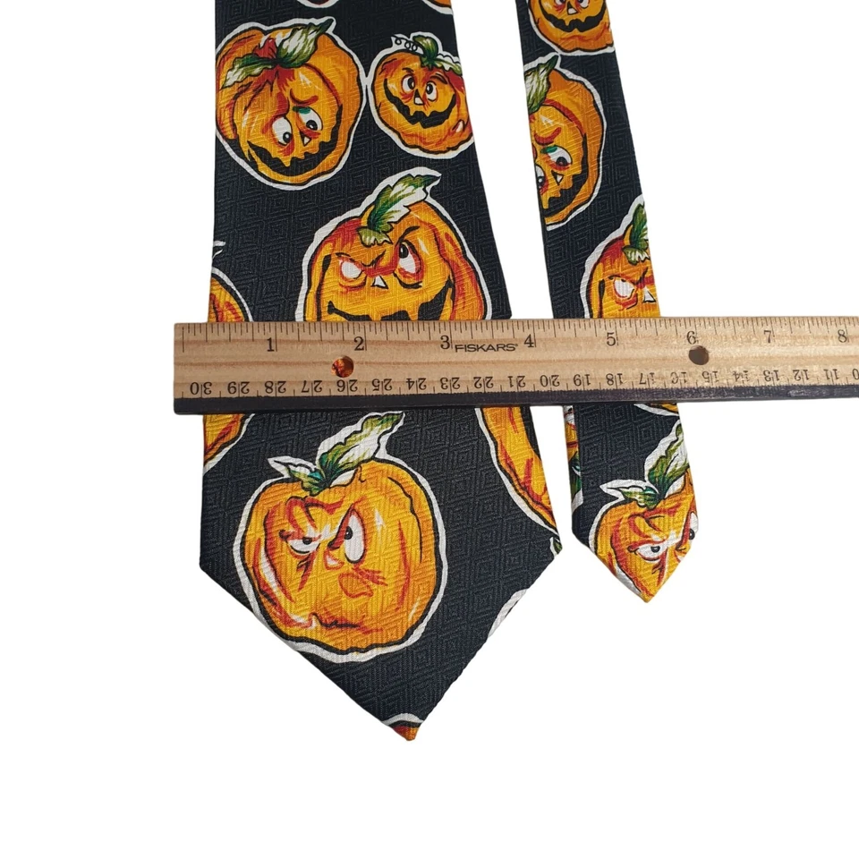 Corbata Calabaza Para Hombres Corbata Scary Jack O Lantern Novedad Halloween Vacaciones Papá Regalo Foto 3 de 4