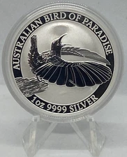 2018 Australian Bird of Paradise Riflebird 1 oz BU .9999 Fine Silver in Capsule