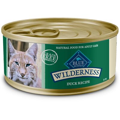 BLUE Wilderness Grain Free Duck Pate Cat Food 24 Pack 3 Ounce Cans