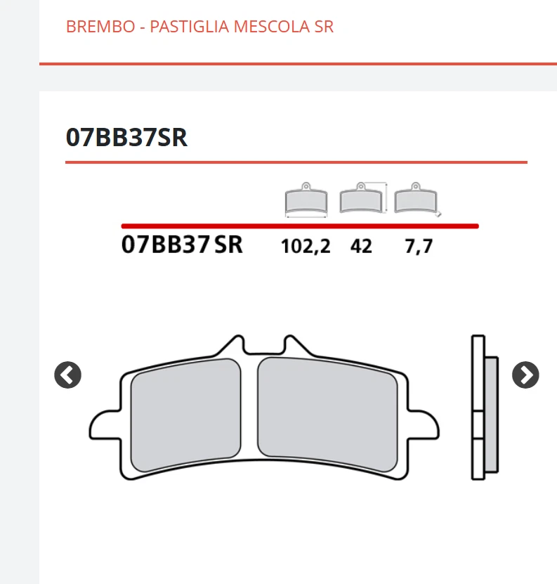 4 Brembo Sintered Front Brake Pads SR MV Agusta F4 R 1000 2010 2011 - Image 2 of 4