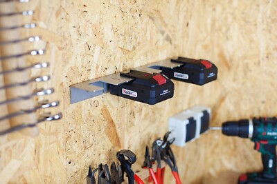 Parkside Edelstahl Akkuhalter Halterung Wandhalter passend für X 20V Team Akku