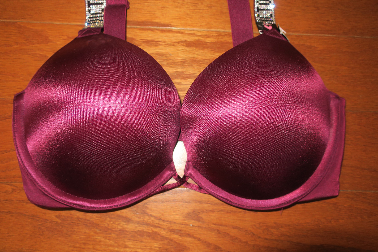 32A BRA ❤️BOMBSHELL VICTORIA'S SECRET ❤️ ADD 2 SIZES SUPER PUSH UP RHINESTONES❤️ image 3