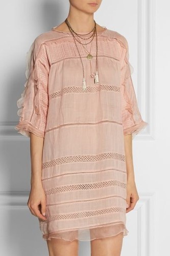 Abito in pizzo Isabel Marant ""Odrys"" $940 taglia 40 rosa antico PASSERELLA PRINCIPALE - Foto 8 di 15
