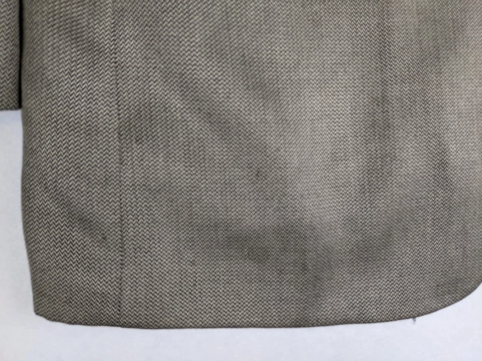 Blazer para hombre Claiborne talla 42L beige y negro espiga seda lana abrigo deportivo Foto 4 de 4