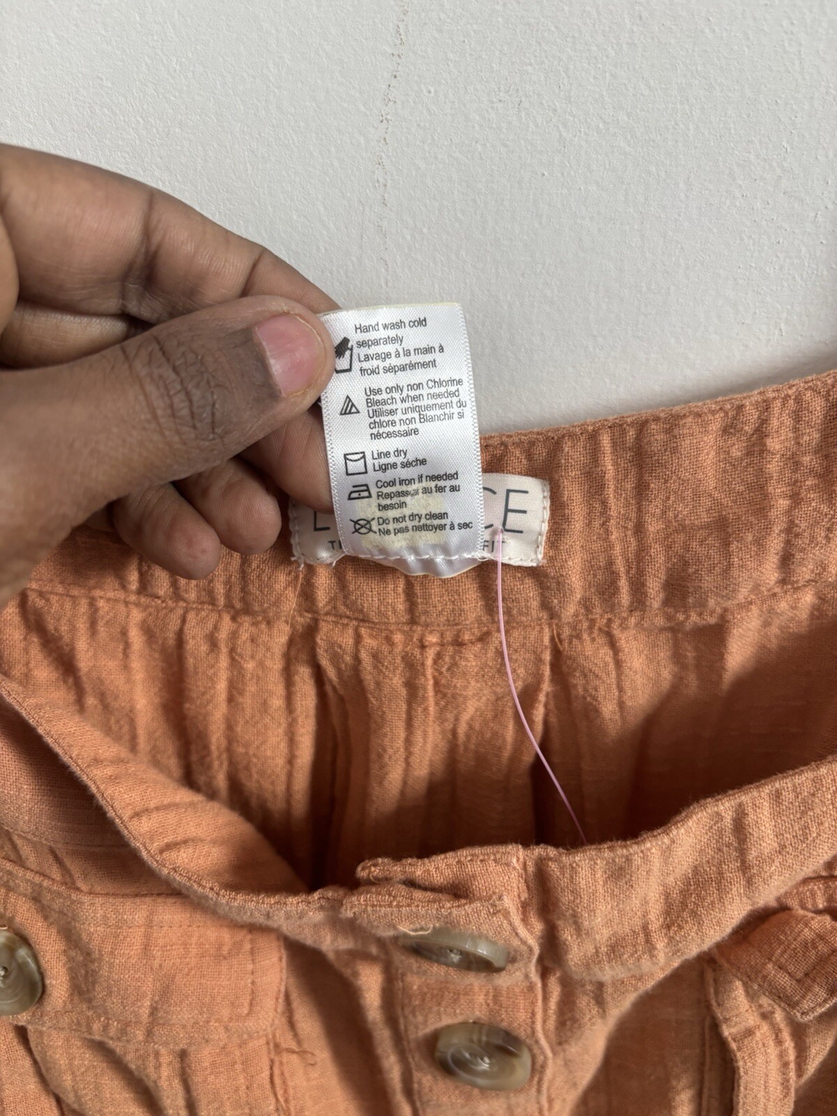 L’Espace square neck button getaway orange ramper… - image 6